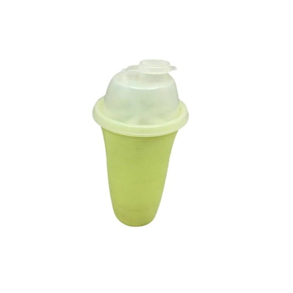 Vintage Tupperware Quick Shake Container White Cream Flip Top‎ Lid - No disk